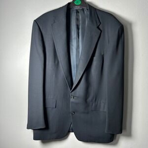 Polo Ralph Lauren Mens Navy‎ Blazer Sport Coat Jacket Wool Blend Two Button 44 R